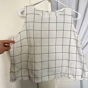 NotPerfectLinen Bay Top in large checks